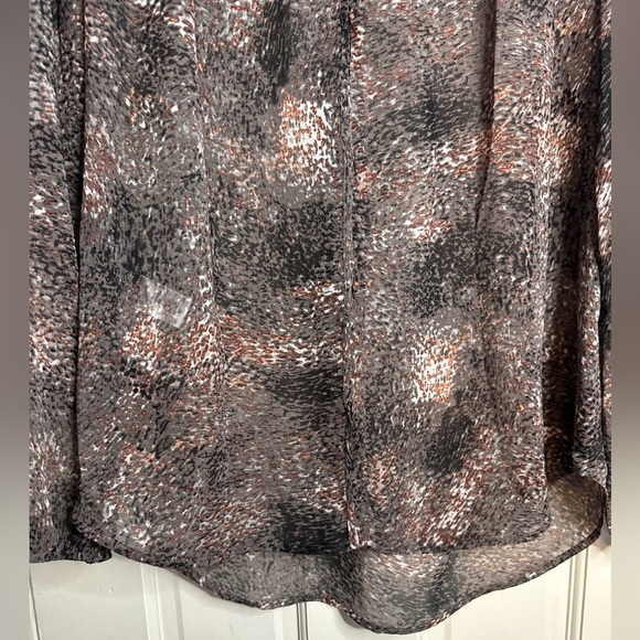 Daniel Rainn Blouse Long Sleeve Semi-Sheer Size Medium - Picture 5 of 10